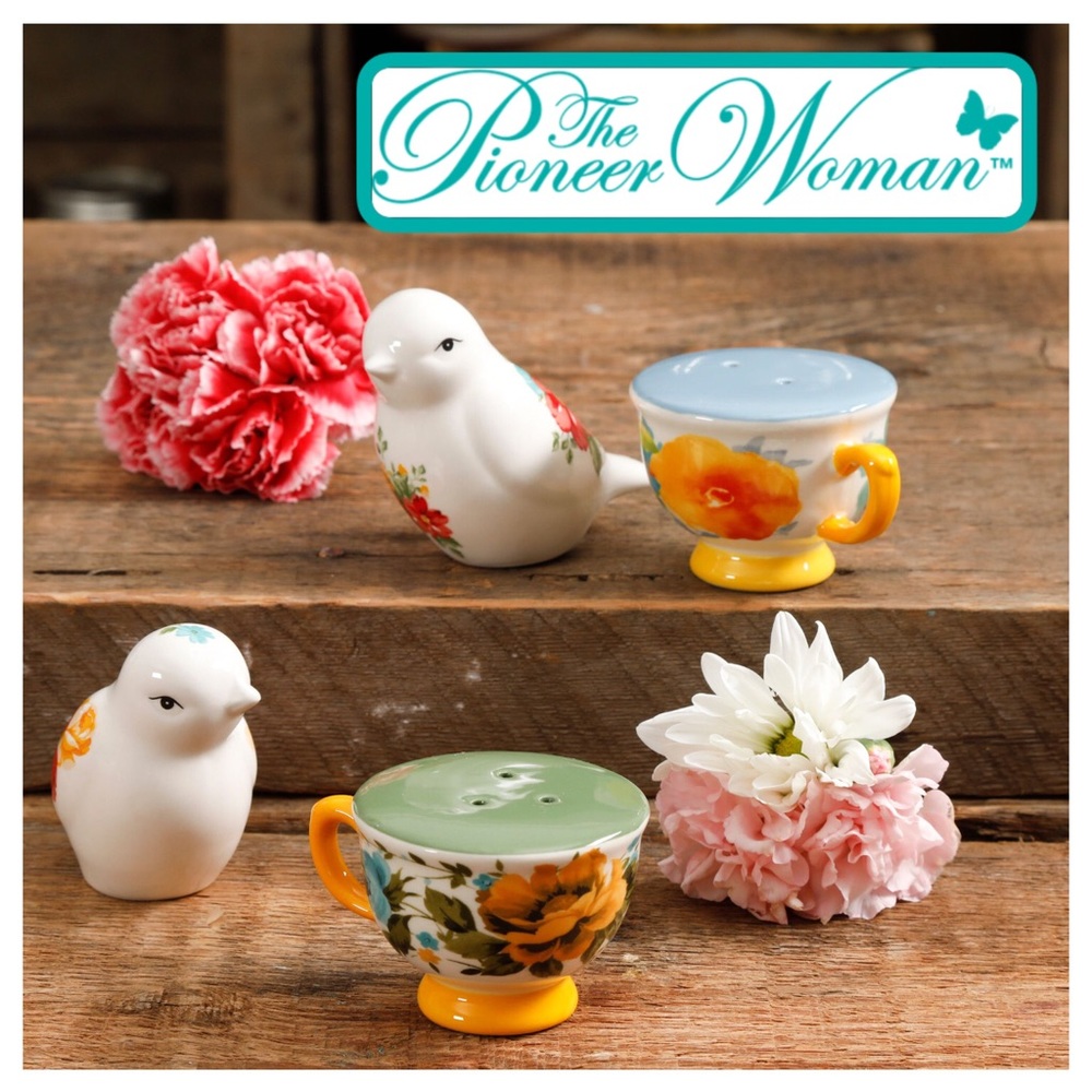 The Pioneer Woman 4-Piece Salt & Pepper Shaker Set